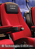 Photo : Sièges fabriqués par Technologies D-BOX inc.