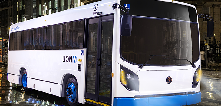 Photo d’un autobus scolaire électrique LionM